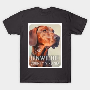 Coonhound Red with Dinwiddie county Virginia Heritage T-Shirt